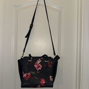 Calvin Klein Black Floral Satchel